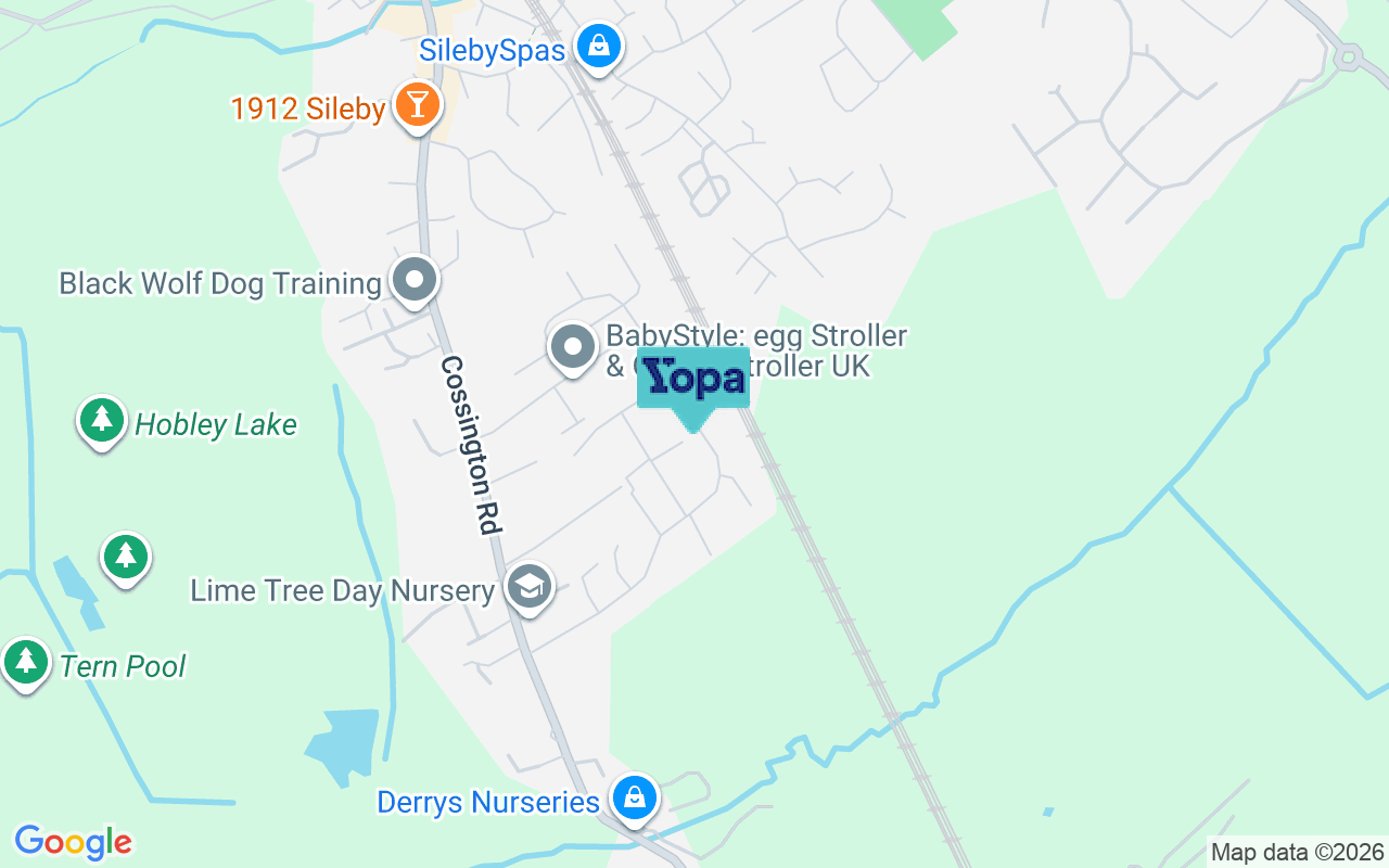 Map showing the location of LE12 7SJ