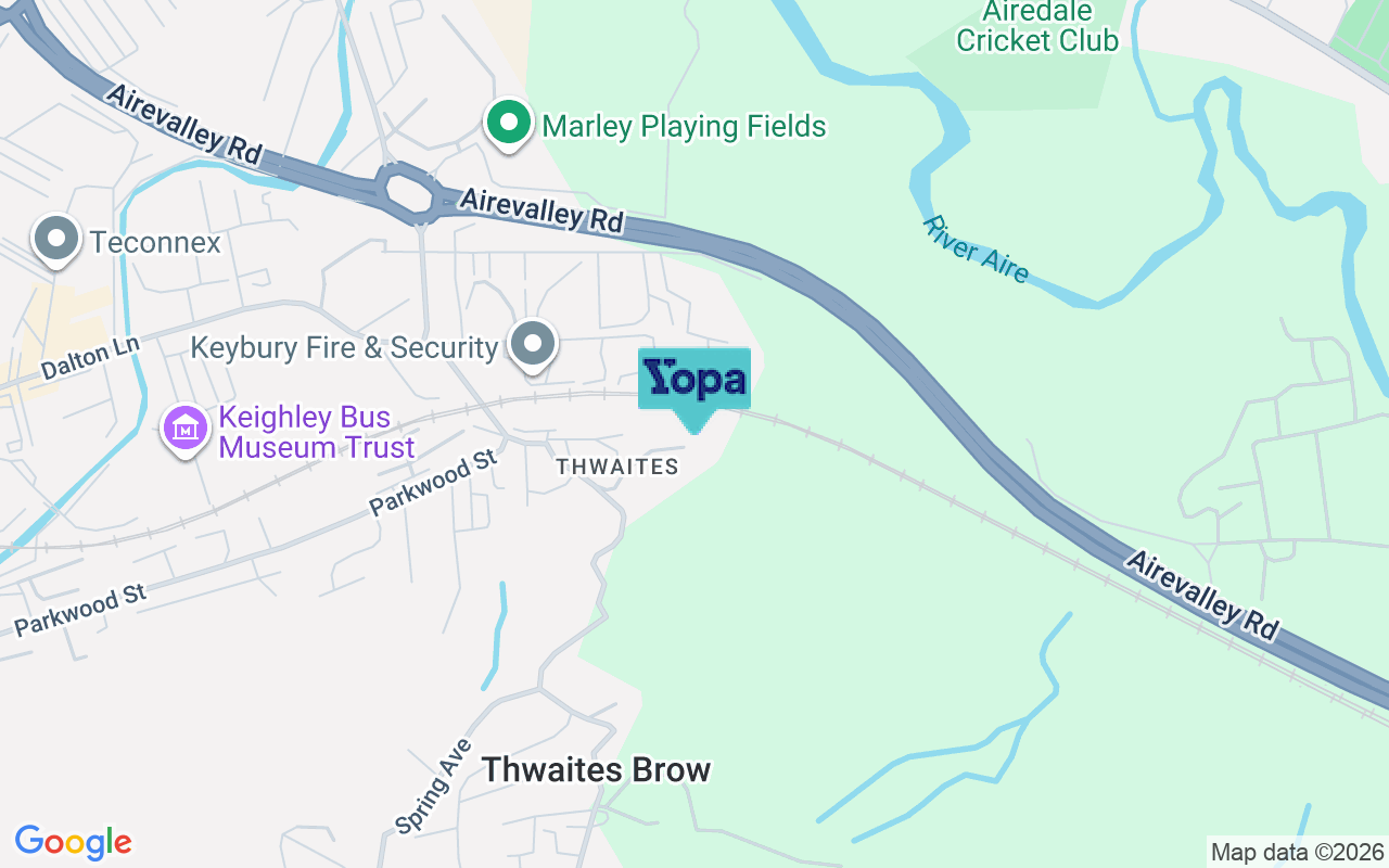 Map showing the location of BD21 4ND