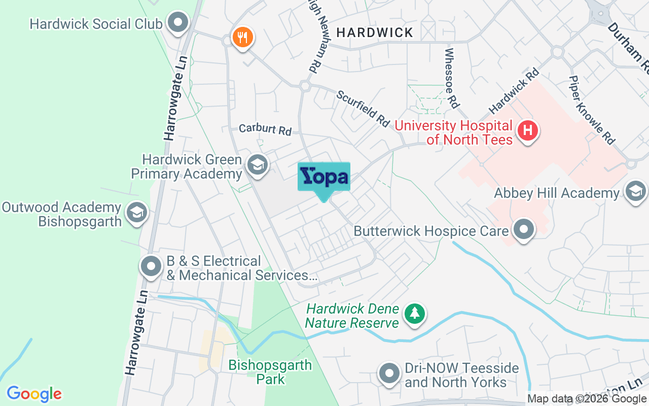 Map showing the location of TS19 8QS