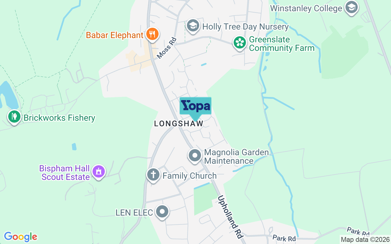 Map showing the location of WN5 7GA