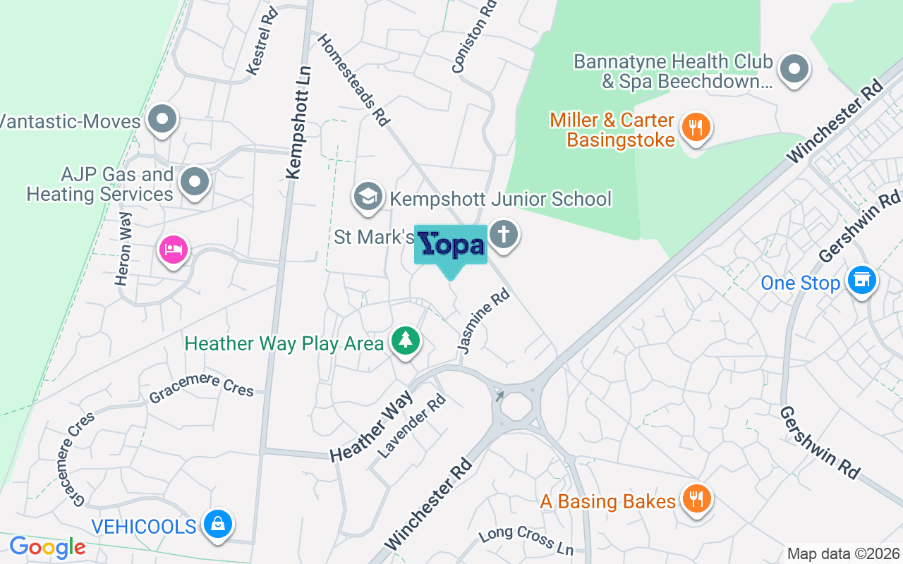 Map showing the location of RG22 5RF