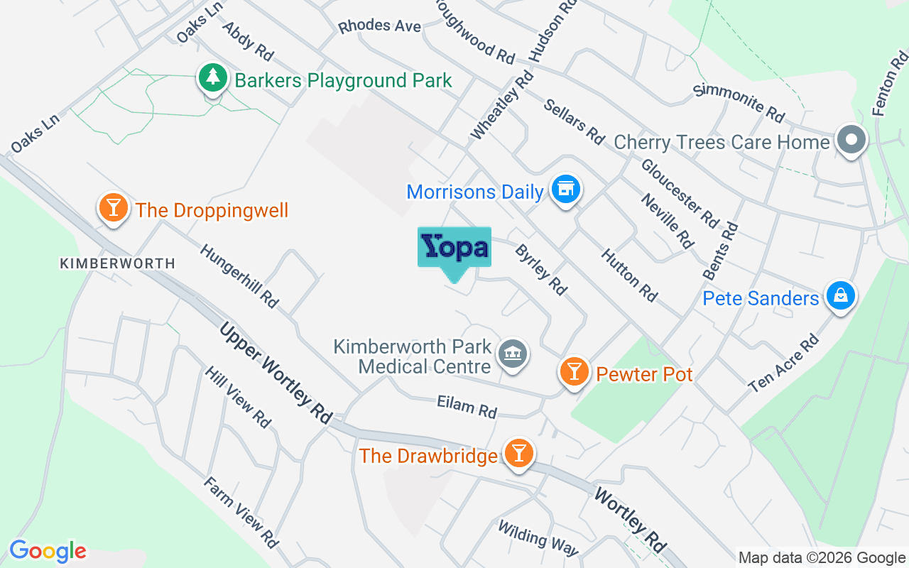 Map showing the location of S61 3PY