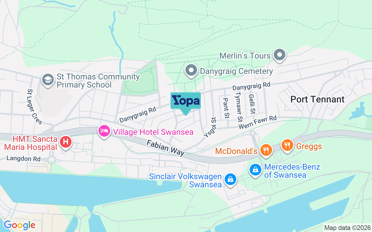 Map showing the location of SA1 8JZ