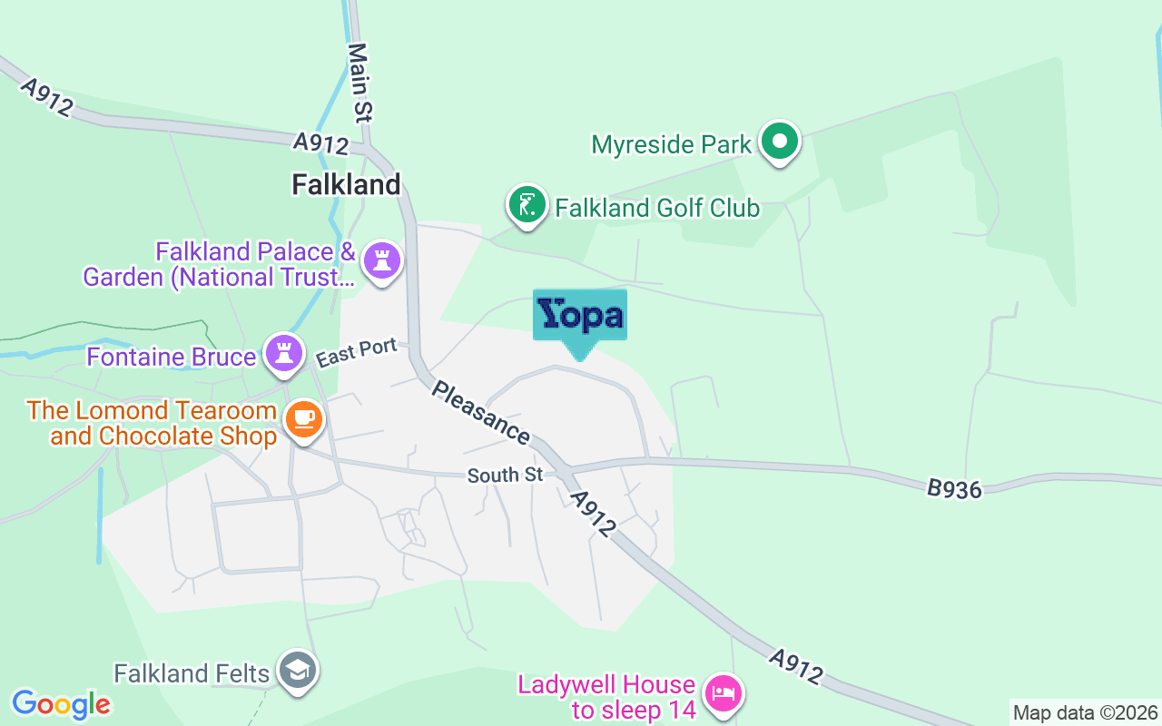 Map showing the location of KY15 7AJ