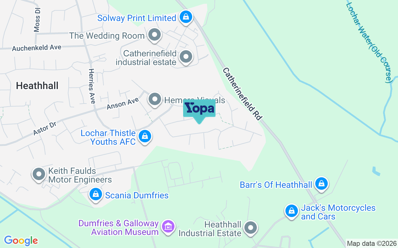 Map showing the location of DG1 3TG