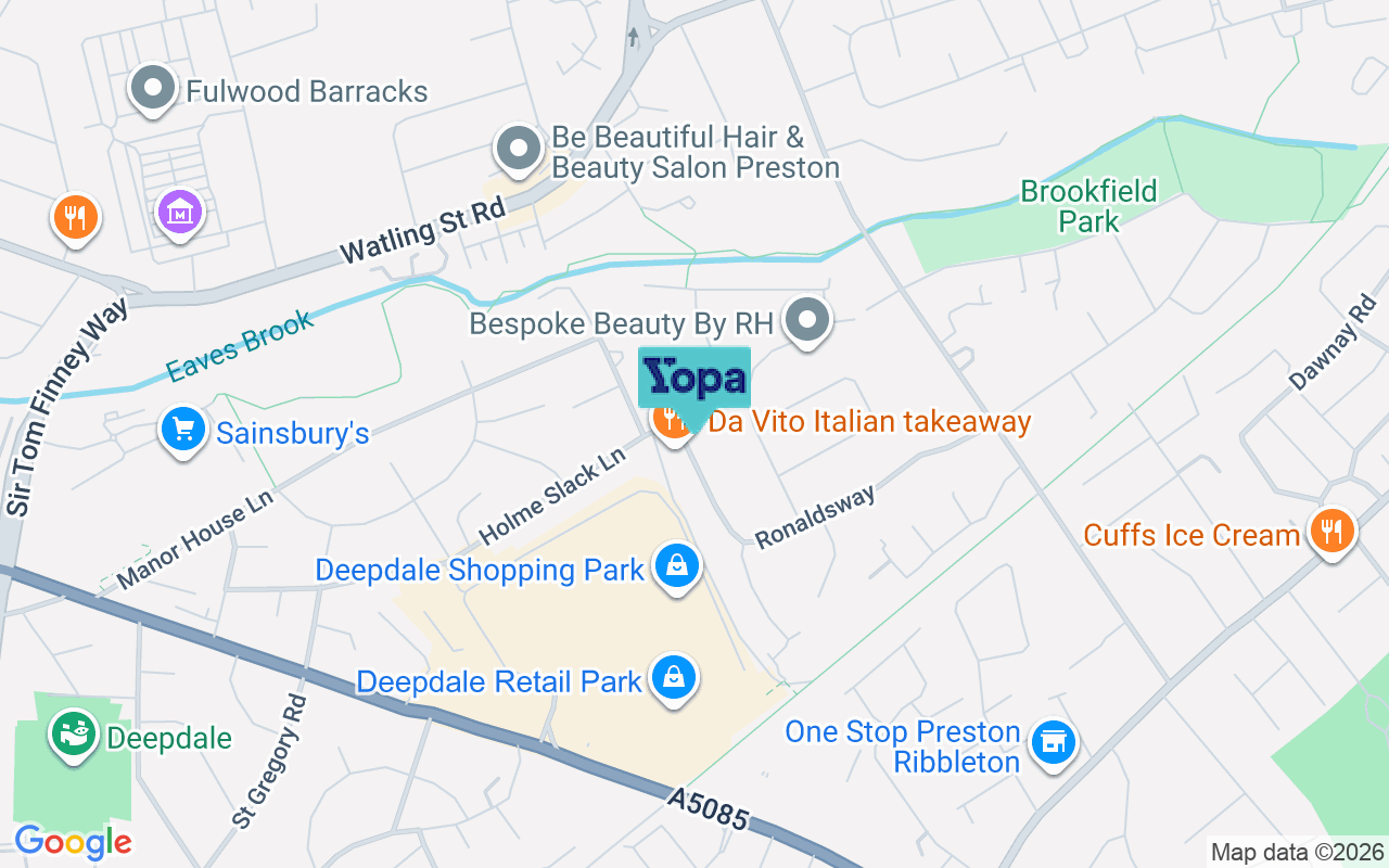 Map showing the location of PR1 6EQ