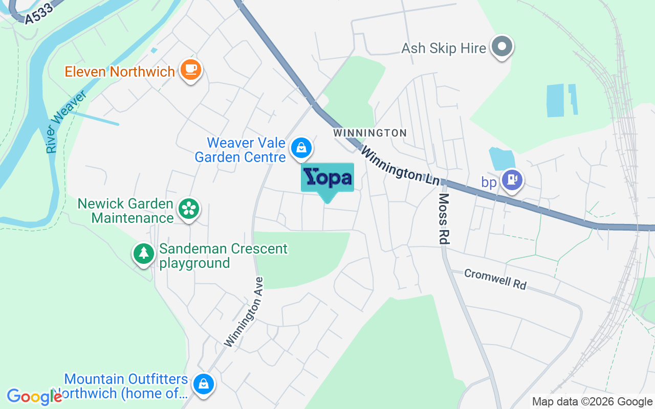 Map showing the location of CW8 4EG