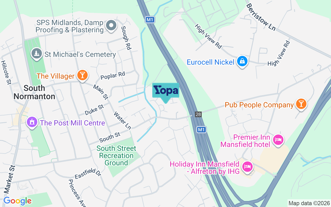 Map showing the location of DE55 2FS