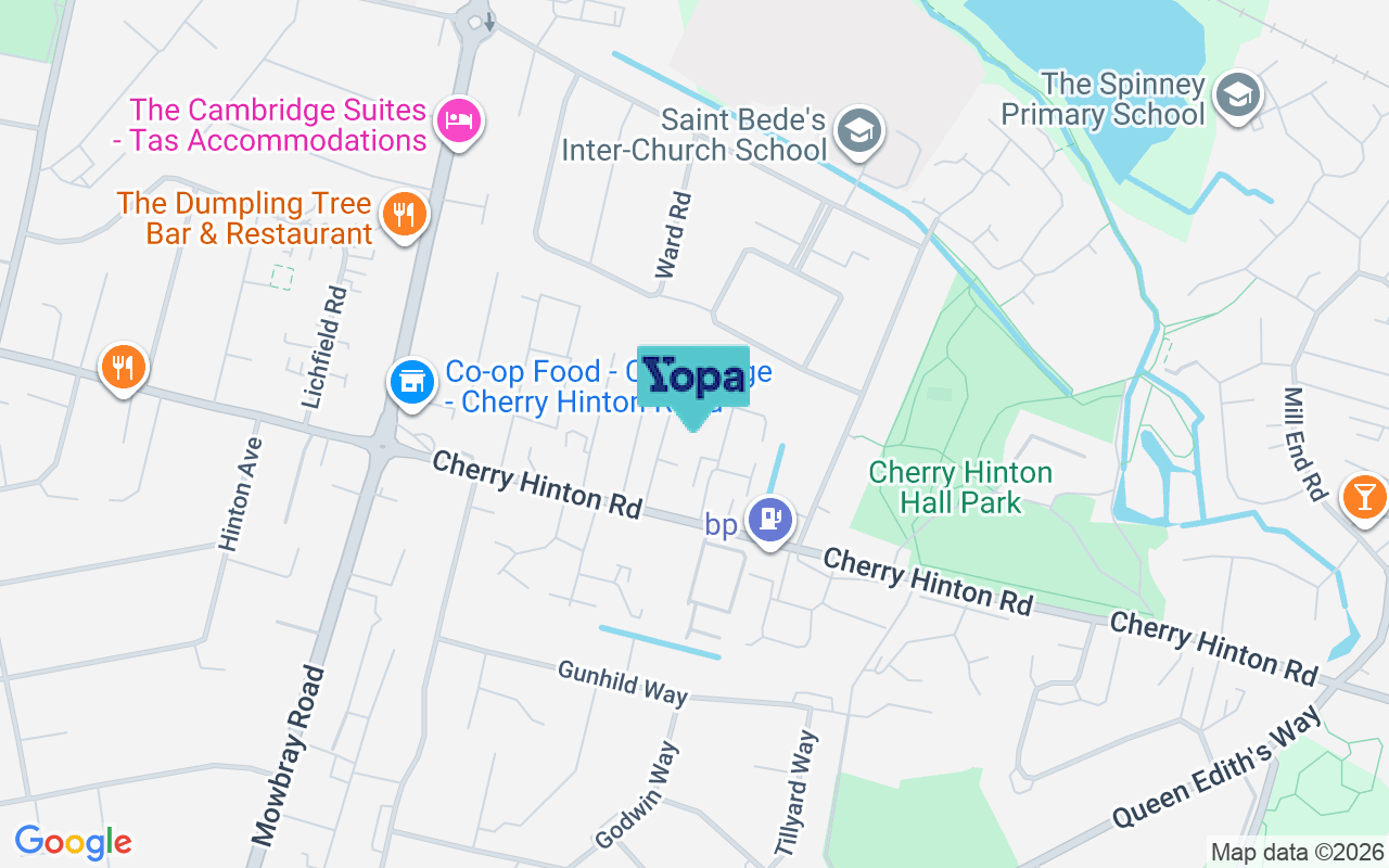 Map showing the location of CB1 8DZ