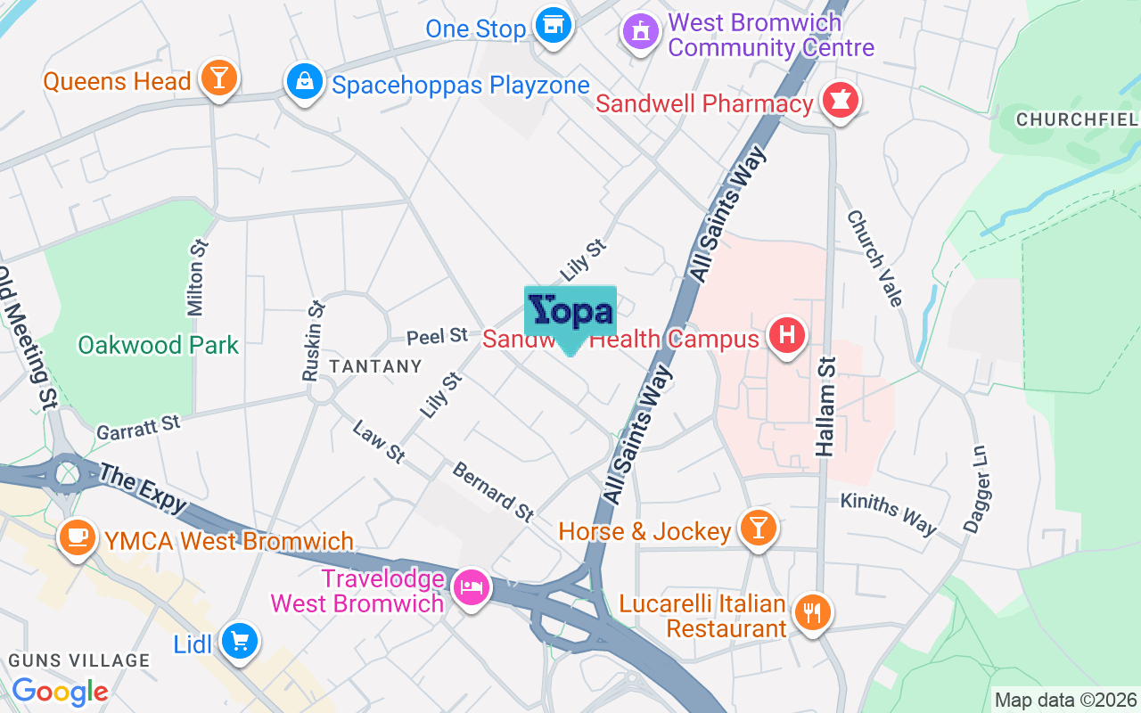 Map showing the location of B71 1EX