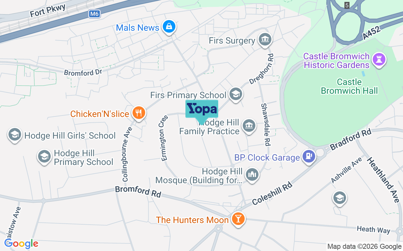 Map showing the location of B36 8AU