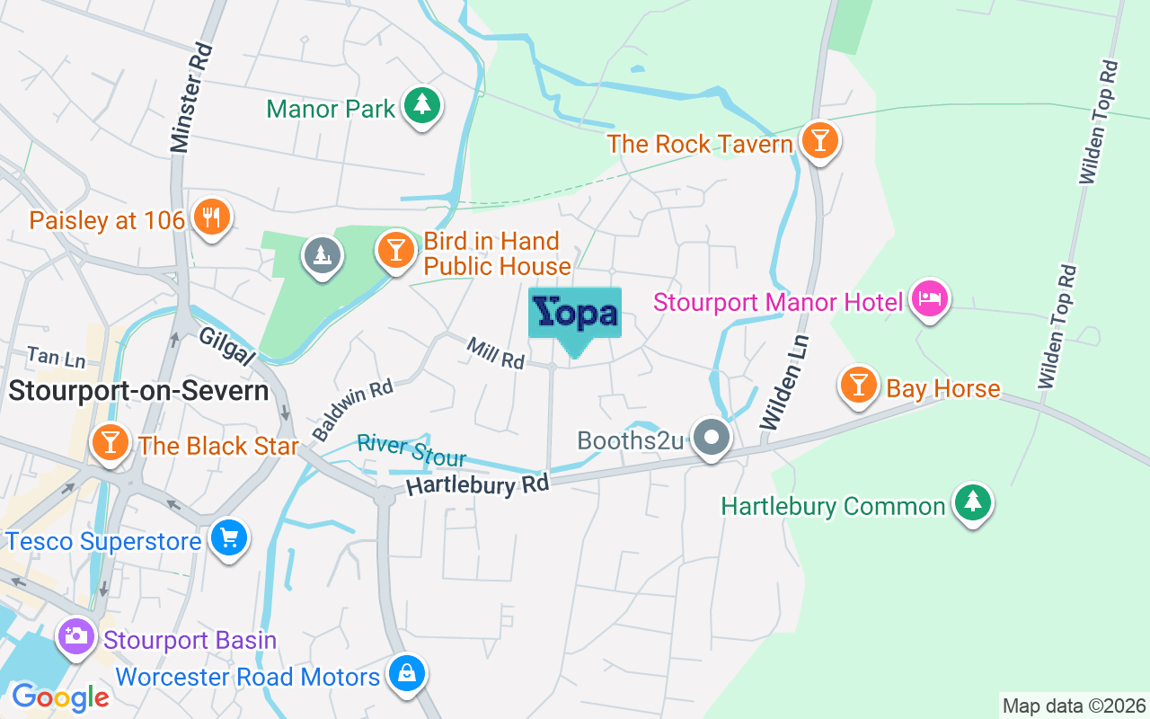 Map showing the location of DY13 9BJ