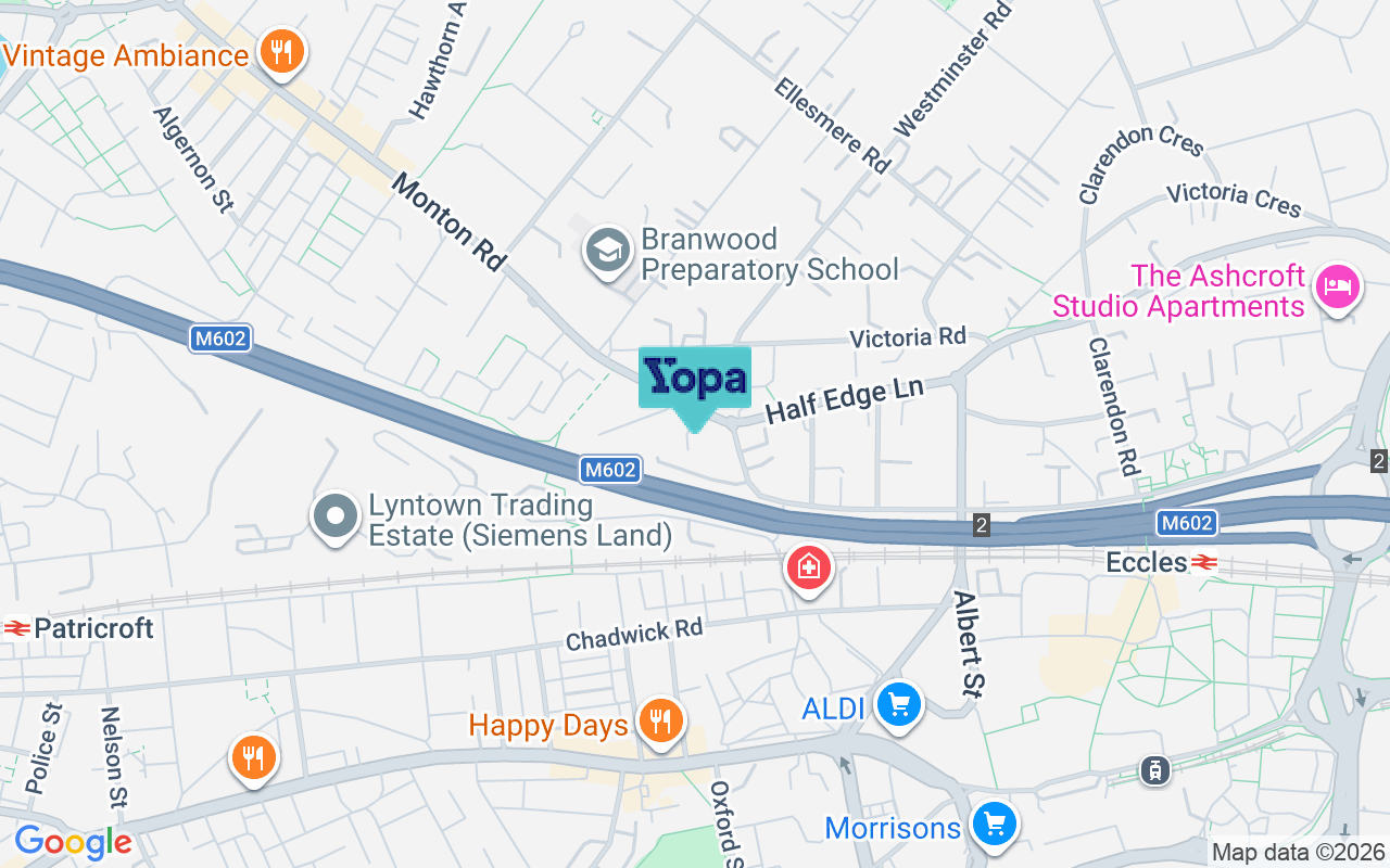 Map showing the location of M30 9HH
