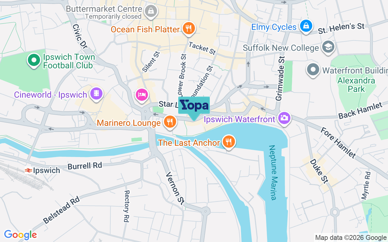 Map showing the location of IP4 1FU