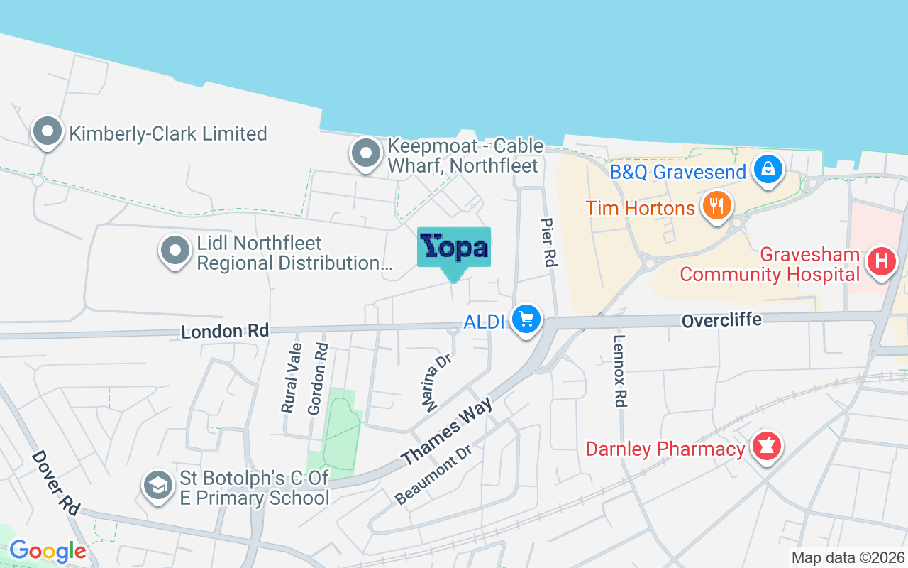 Map showing the location of DA11 9LA