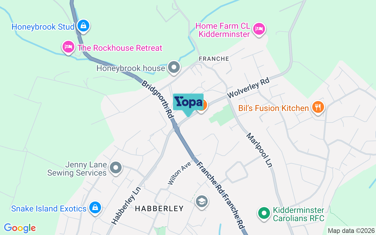 Map showing the location of DY11 5JN