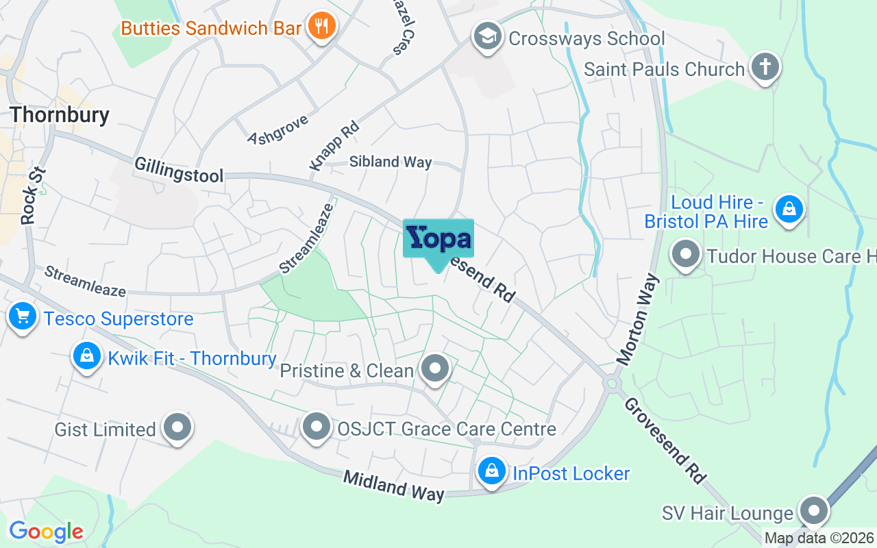 Map showing the location of BS35 2HL