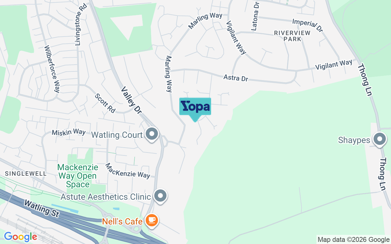 Map showing the location of DA12 4QH