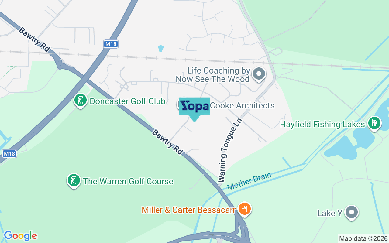 Map showing the location of DN4 6SR
