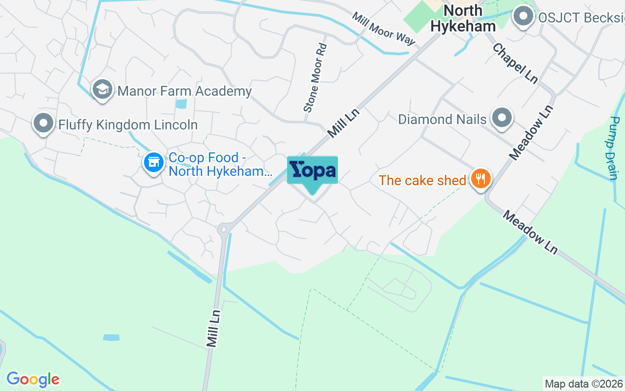 Map showing the location of LN6 9TG