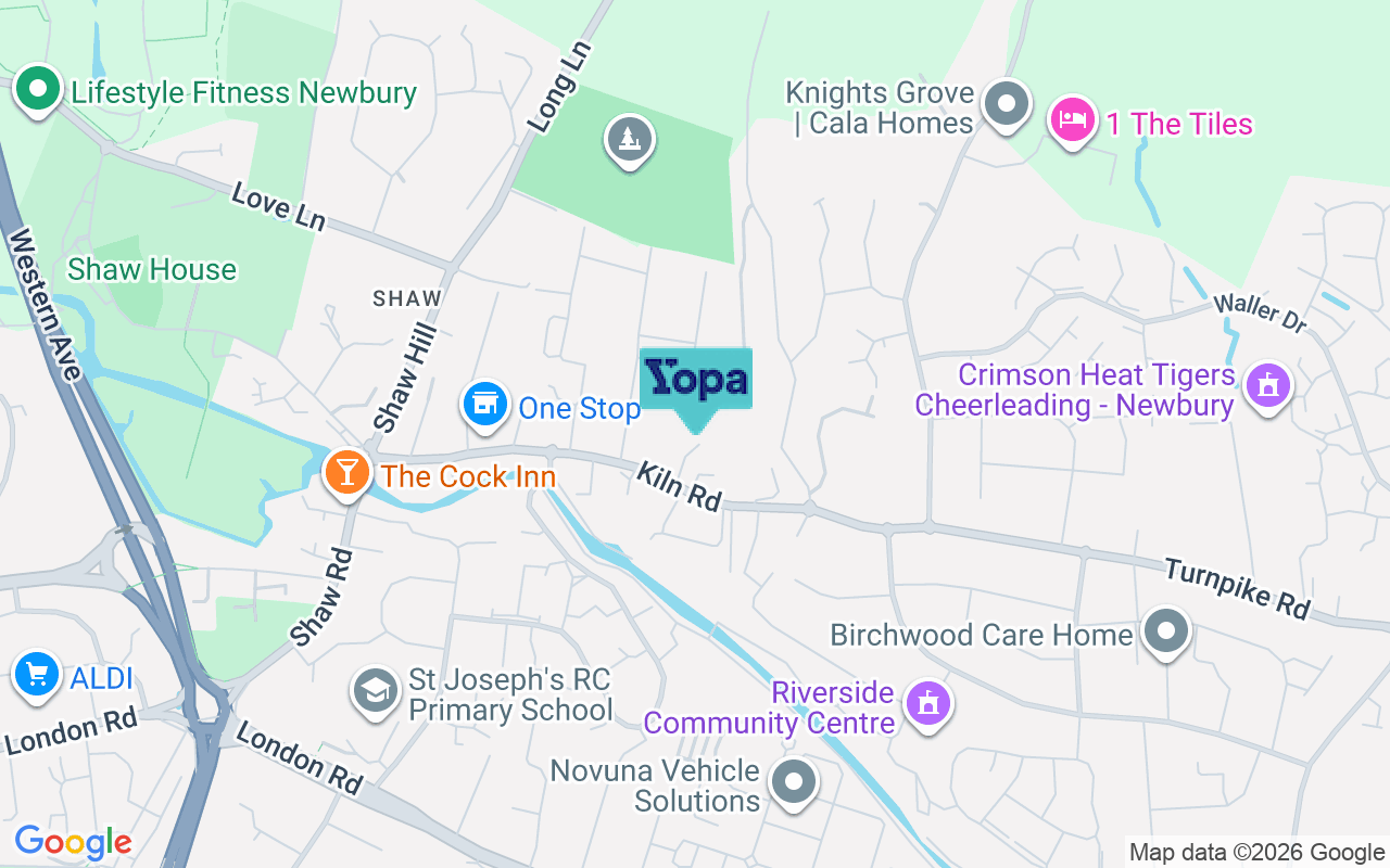 Map showing the location of RG14 2HJ