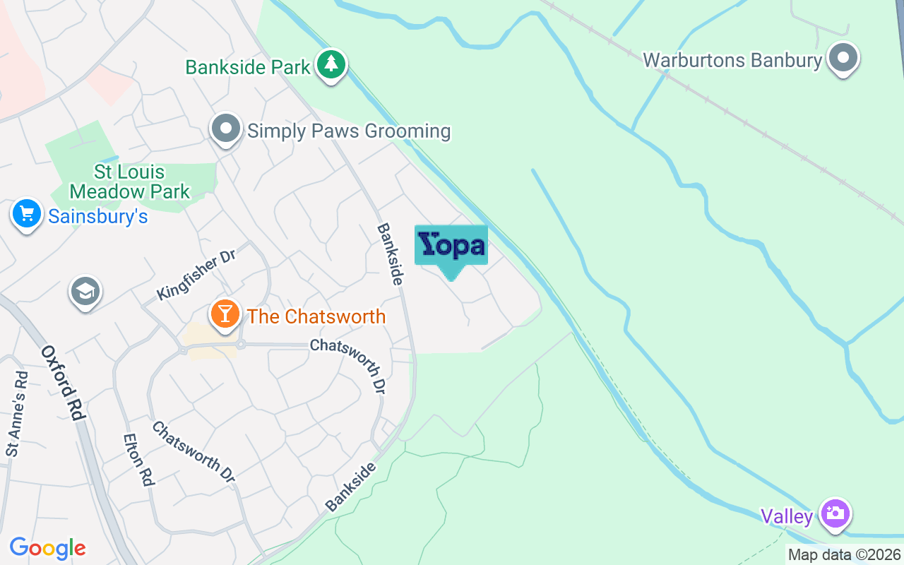 Map showing the location of OX16 9FP