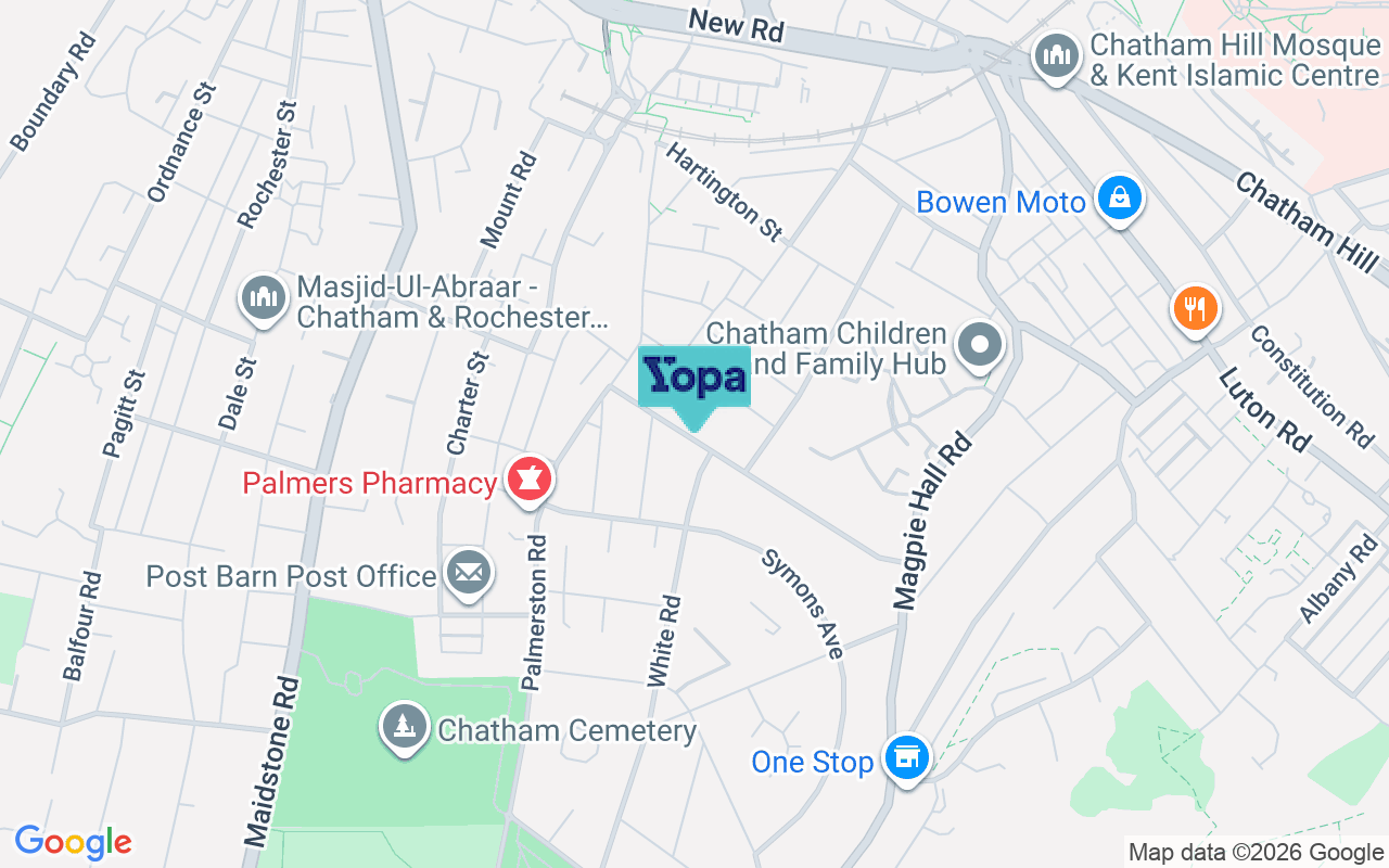 Map showing the location of ME4 5QD