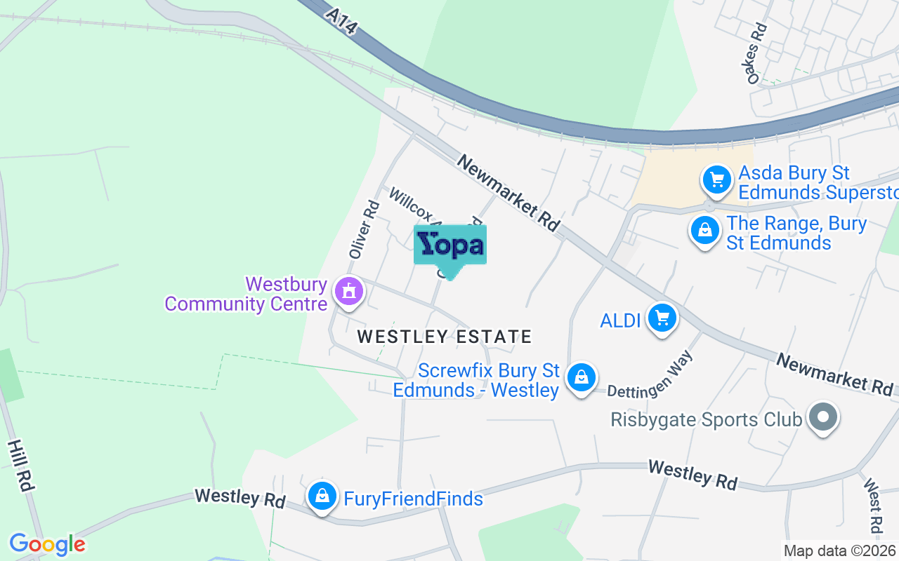 Map showing the location of IP33 3HH