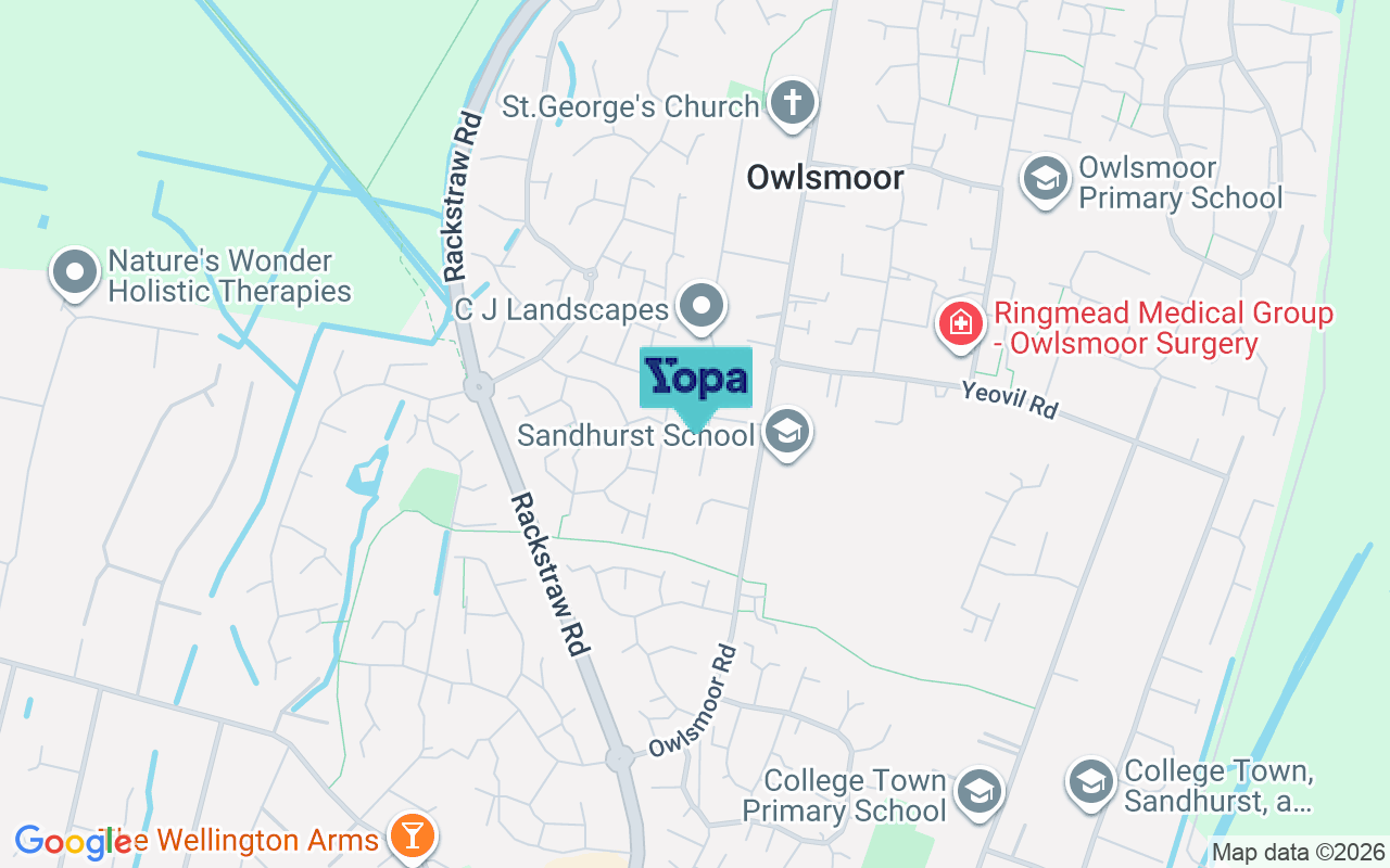 Map showing the location of GU47 0SF