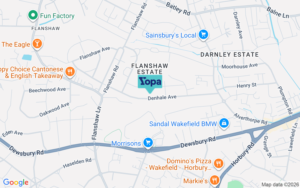 Map showing the location of WF2 9EH