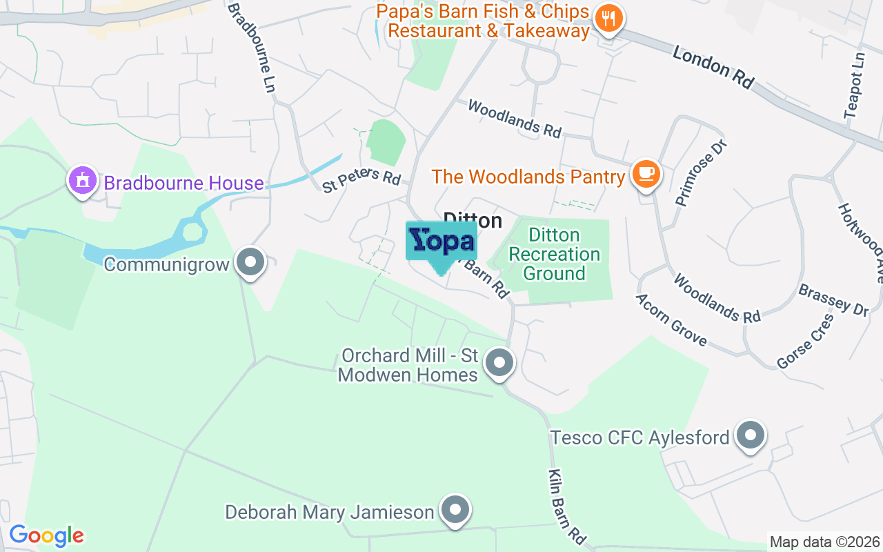 Map showing the location of ME20 6QS
