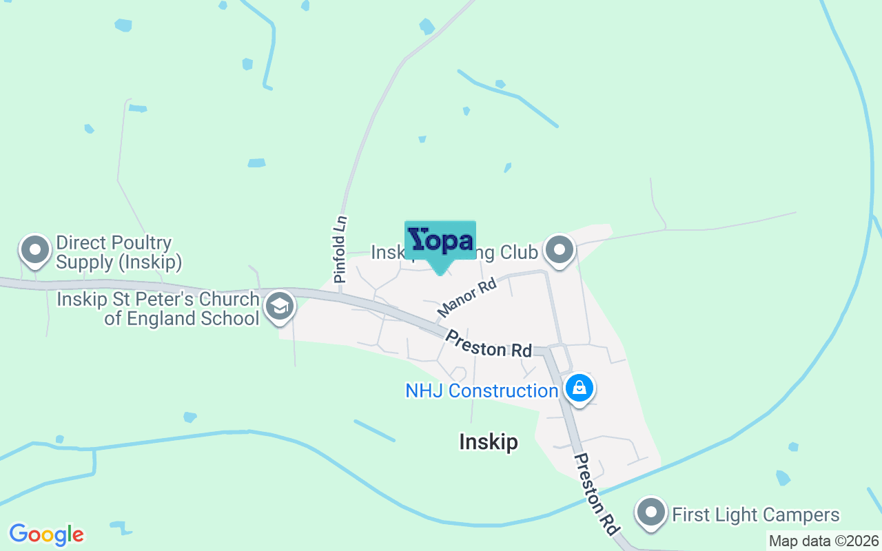 Map showing the location of PR4 0SN