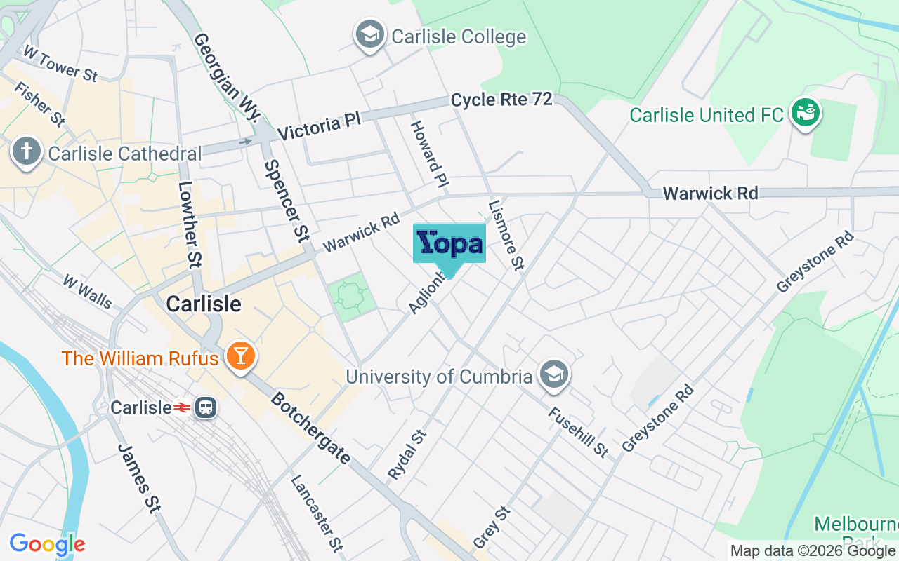Map showing the location of CA1 1JS