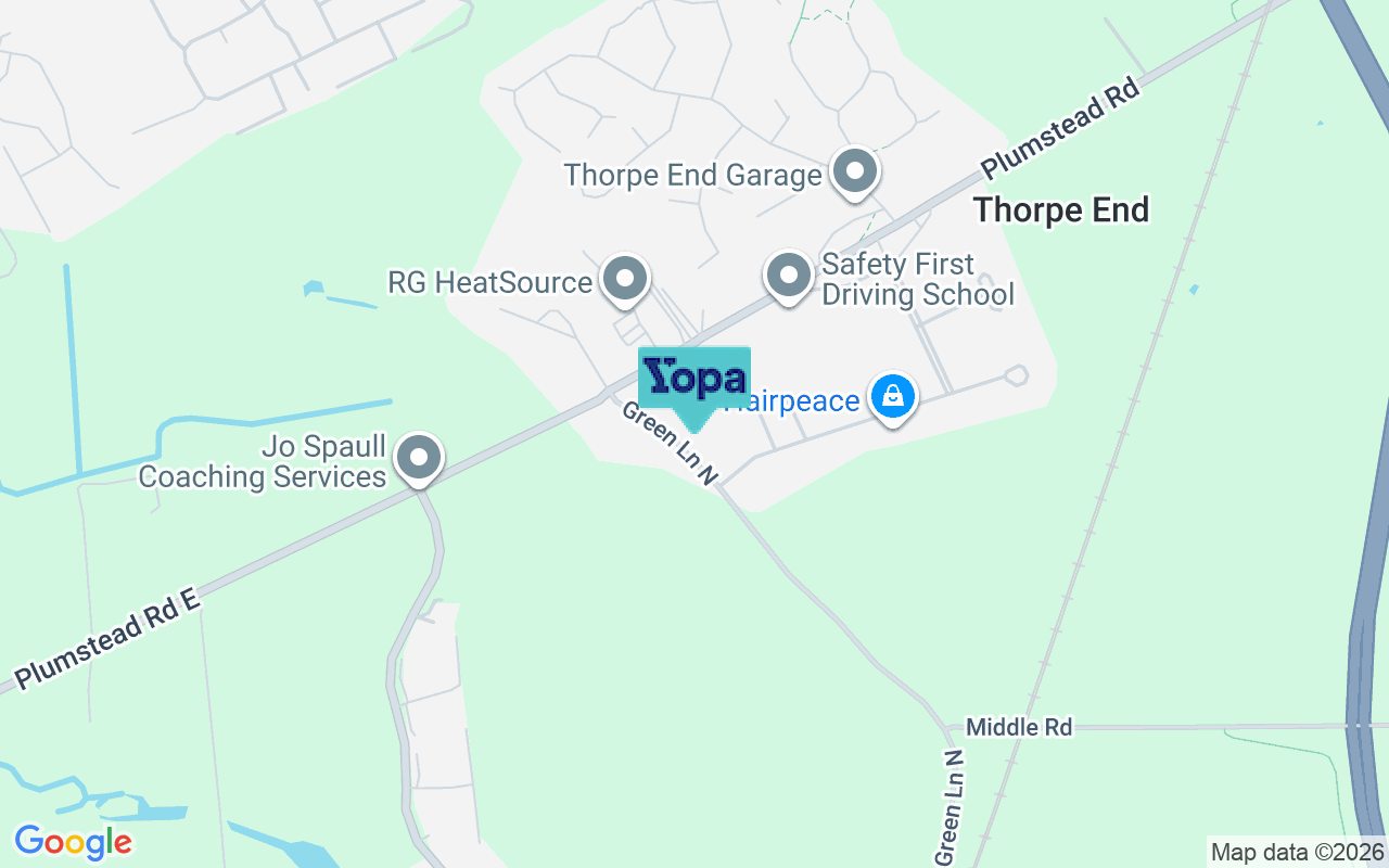 Map showing the location of NR13 5BB