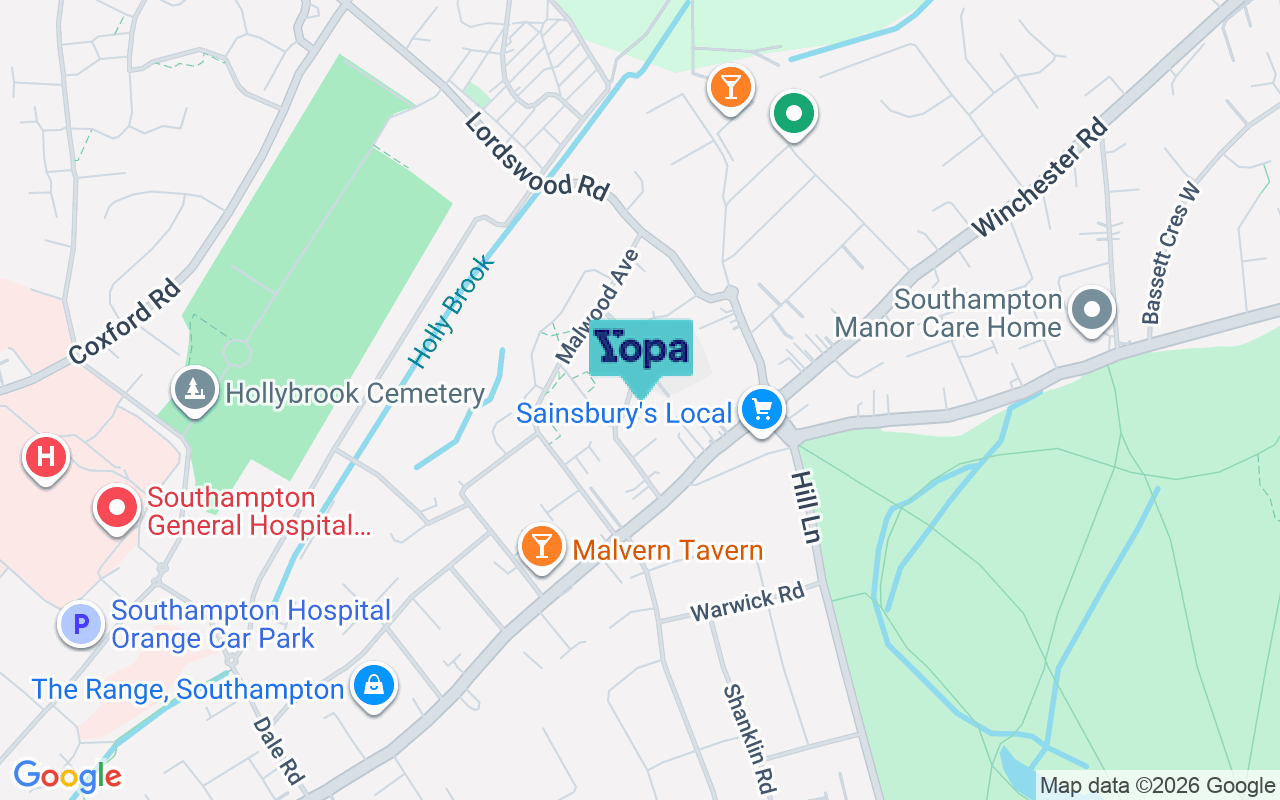 Map showing the location of SO16 6SX