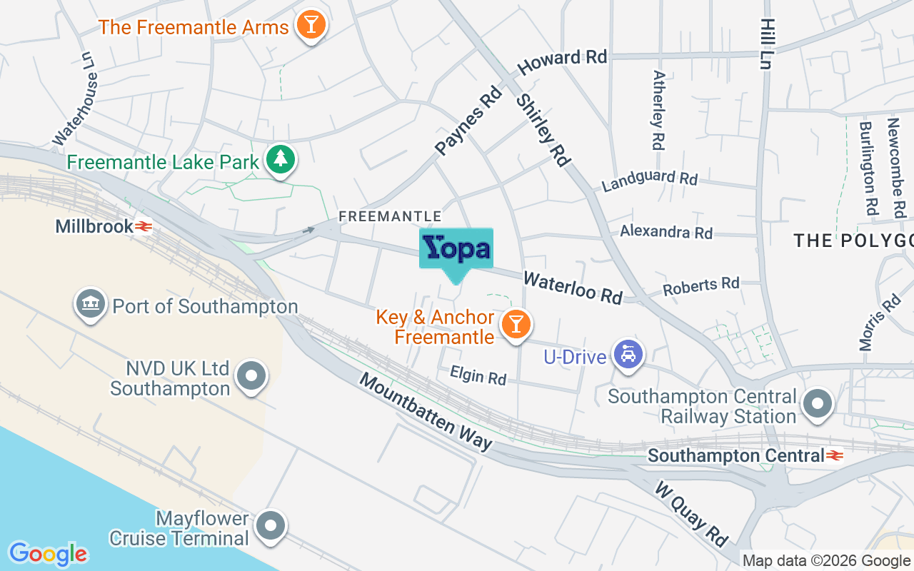 Map showing the location of SO15 3GT