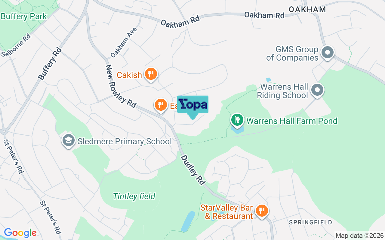 Map showing the location of DY2 8BJ