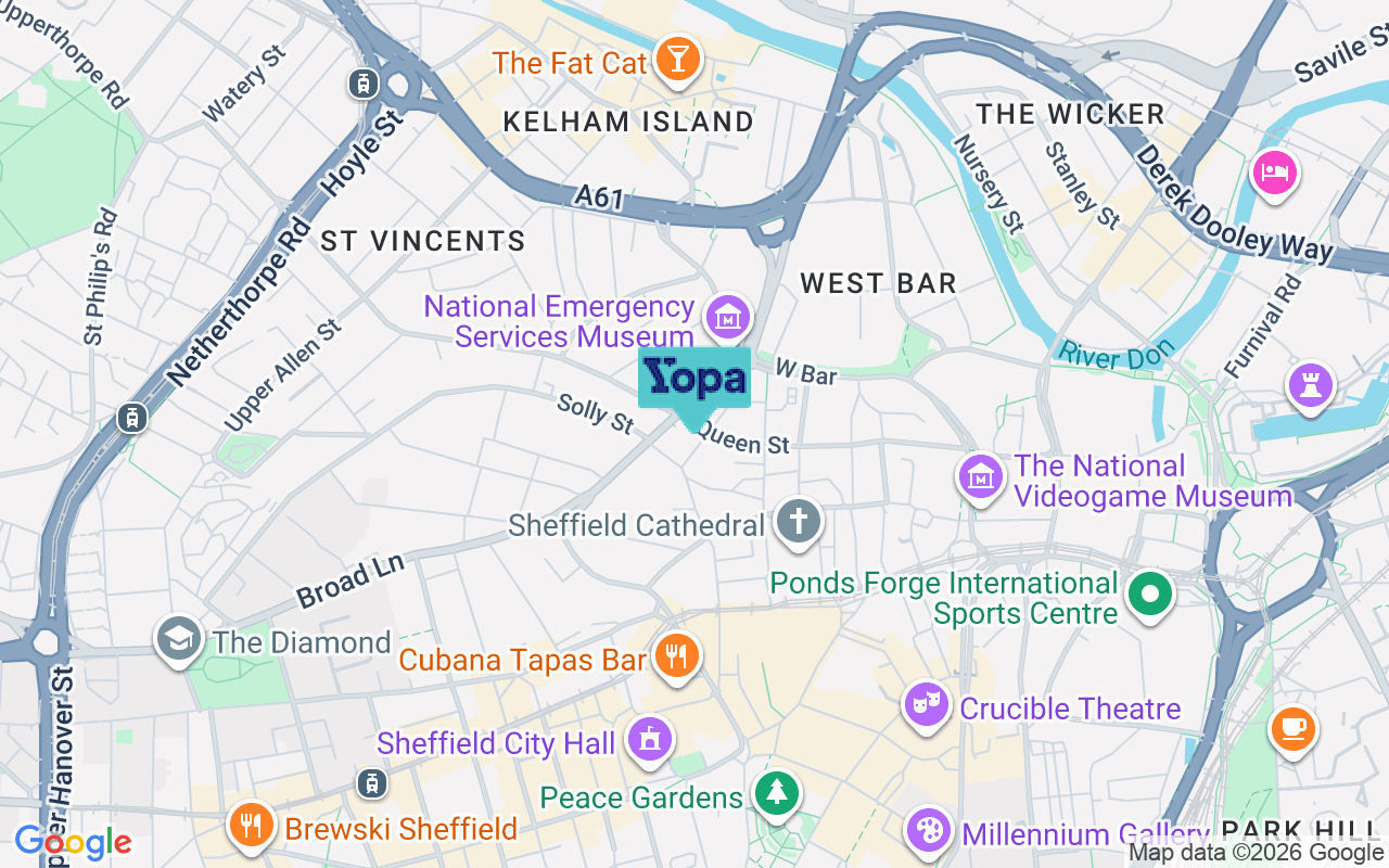 Map showing the location of S1 2DU