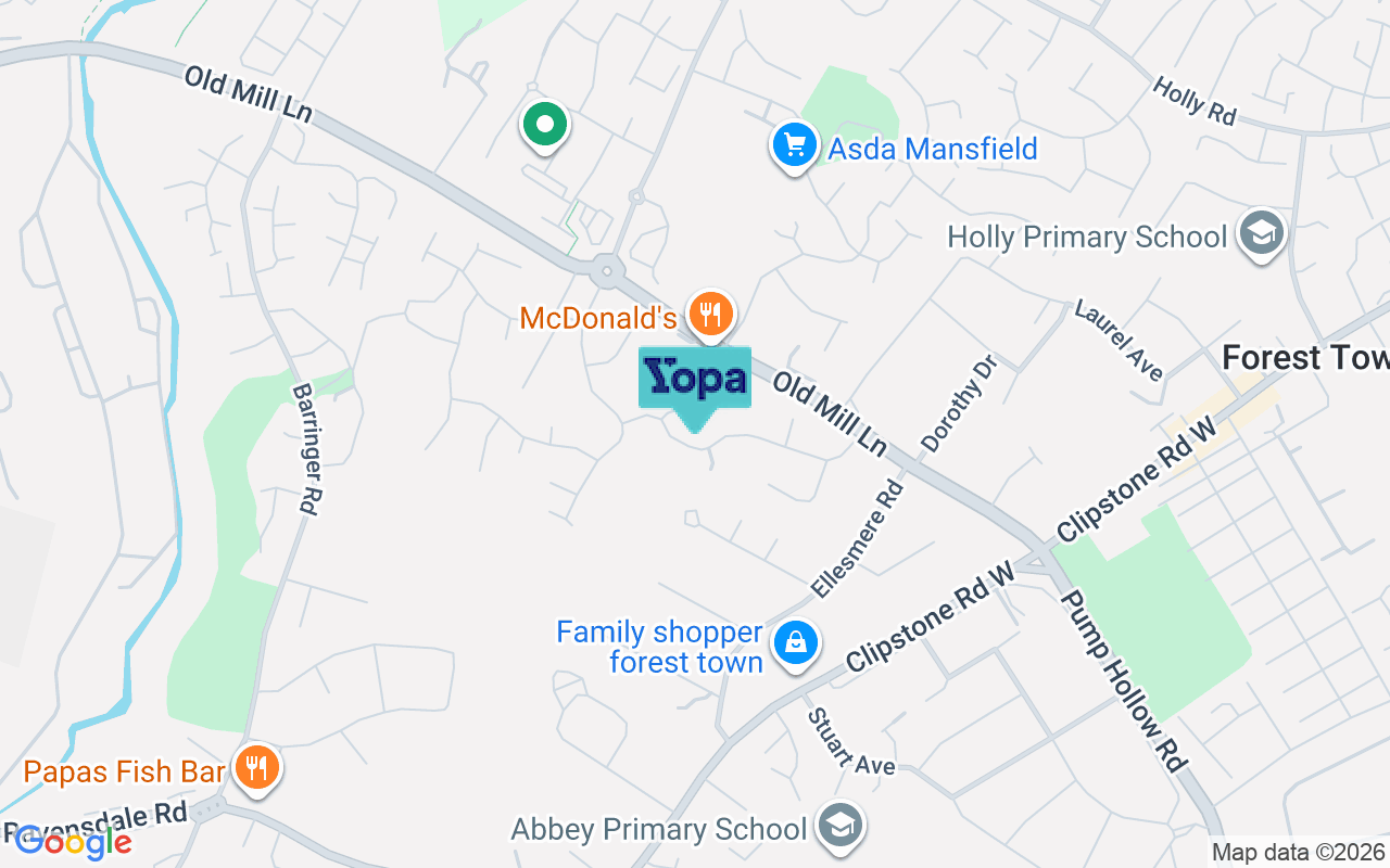 Map showing the location of NG19 0QY