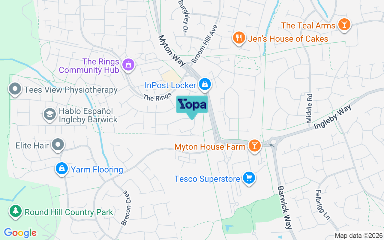 Map showing the location of TS17 5FR