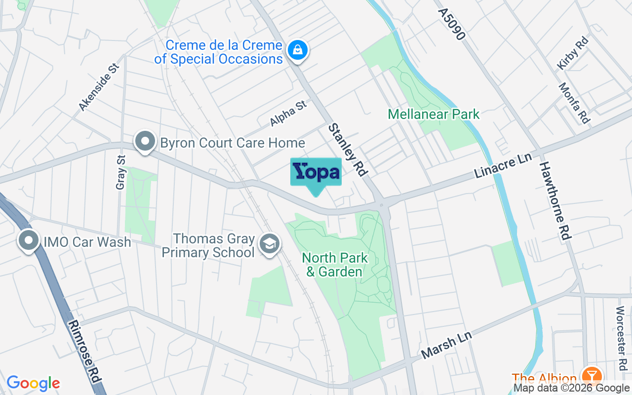 Map showing the location of L20 5DE