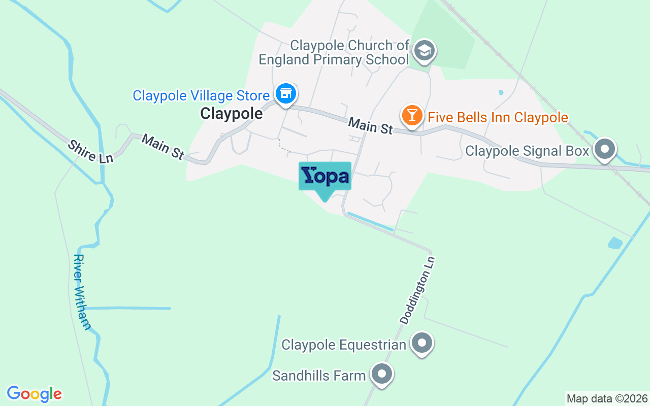 Map showing the location of NG23 5FS