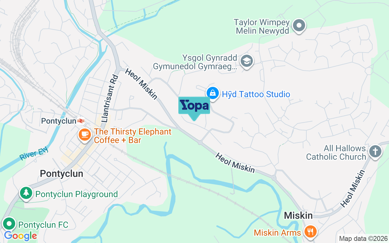 Map showing the location of CF72 9AQ