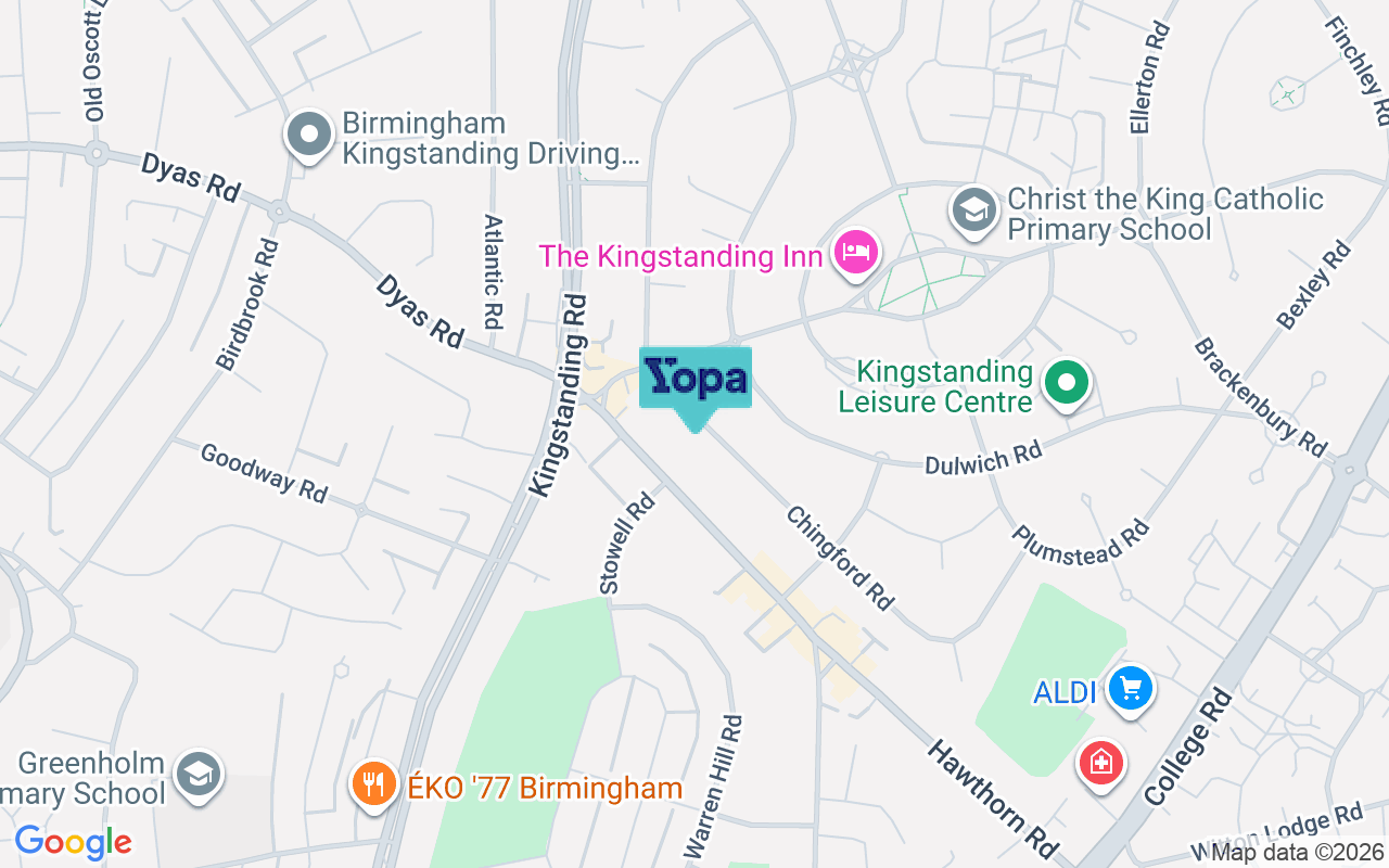 Map showing the location of B44 0BG
