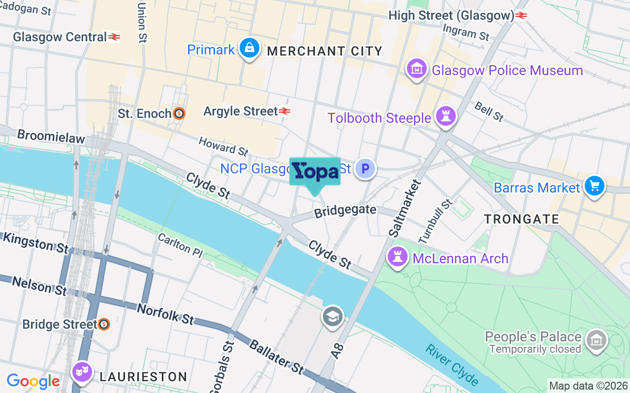 Map showing the location of G1 5HH