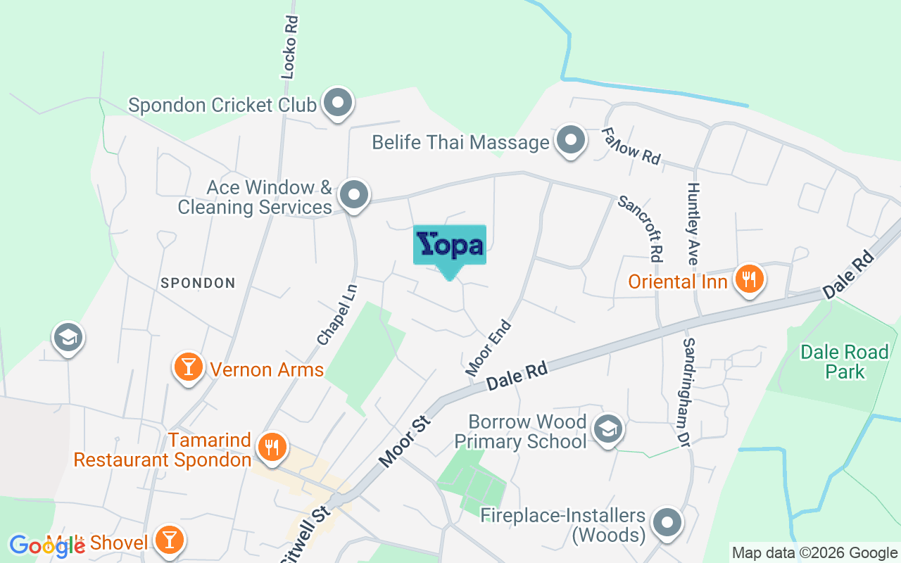 Map showing the location of DE21 7EG