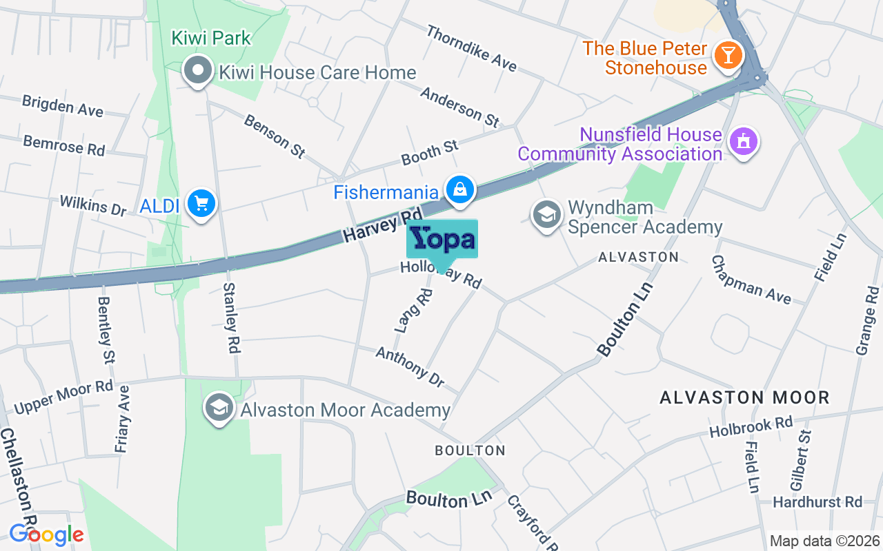 Map showing the location of DE24 0FN