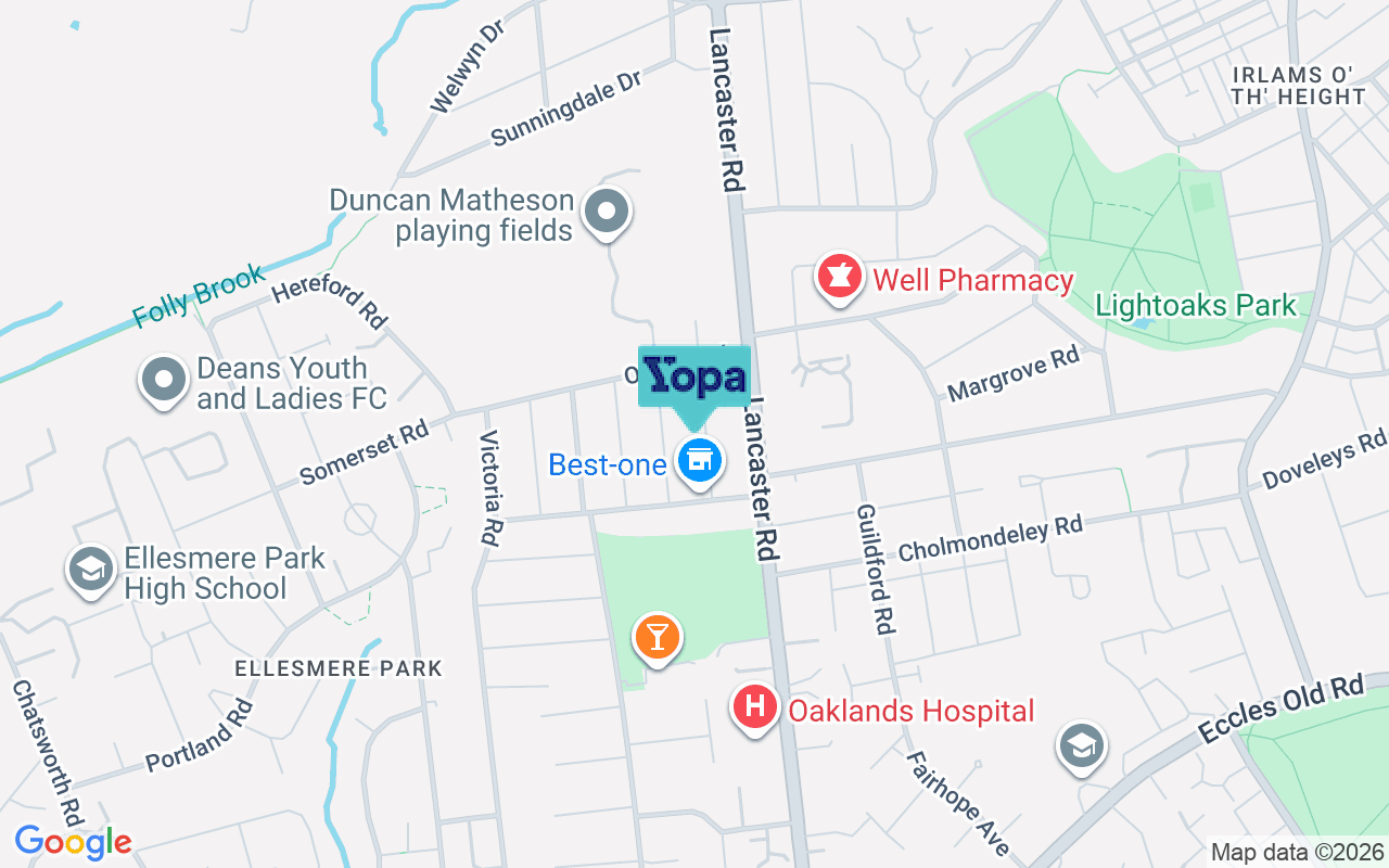 Map showing the location of M6 8LT