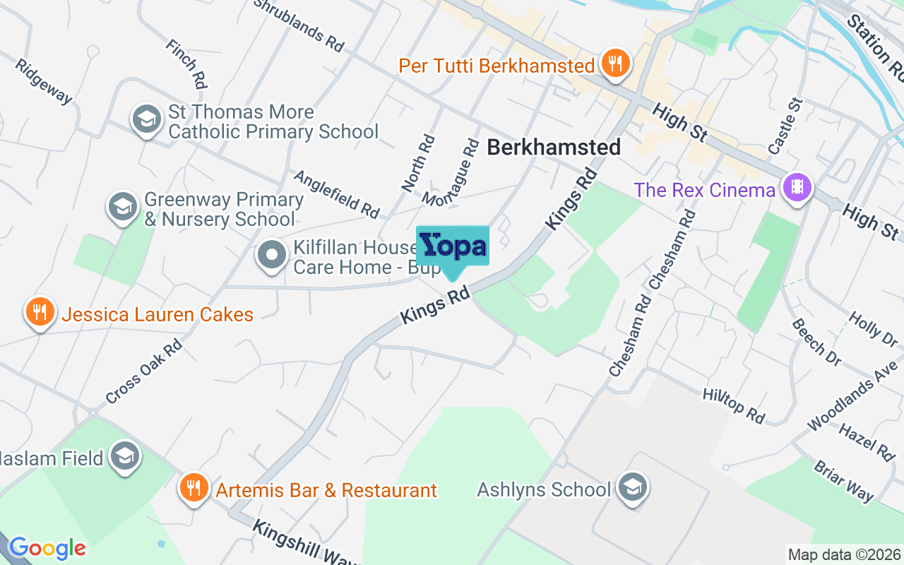 Map showing the location of HP4 3BH