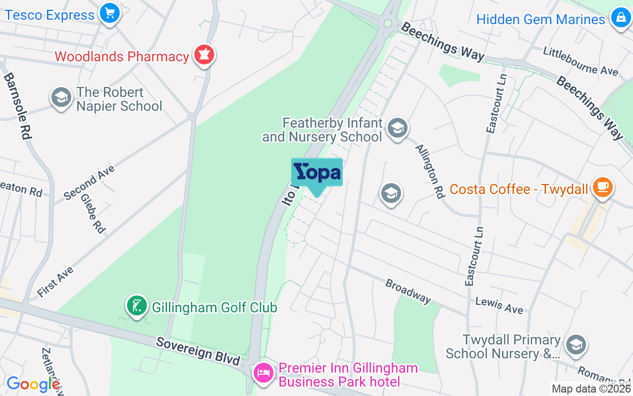 Map showing the location of ME8 6DR
